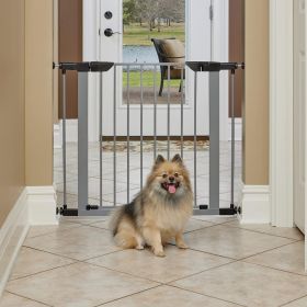 Brand Brand Pet Products Steel Dog Gate, Pressure Mounted Pet Gate Protects Walls & Doorways, No Tool Installation,