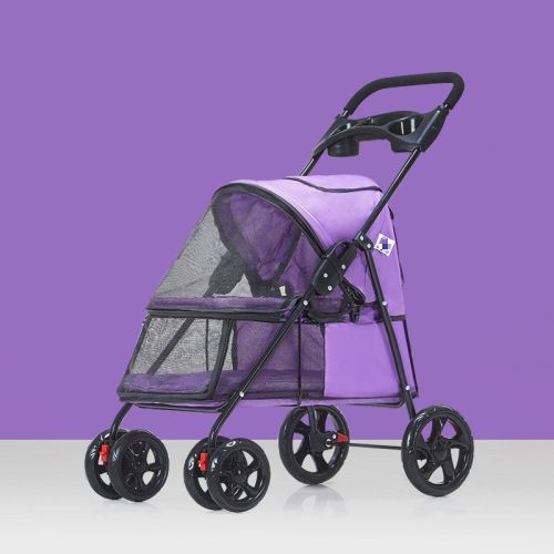 Pet Dog Stroller, Quick Folding, Shockproof with 2 Front Swivel Wheels & Rear Brake Wheels, Cup & Storage Bags Holder, Puppy Jogger Carrier Pet Dog Stroller, Quick Folding, Shockproof with 2 Front Swivel Wheels & Rear Brake Wheels, Cup & Storage Bags Holder, Puppy Jogger Carrier